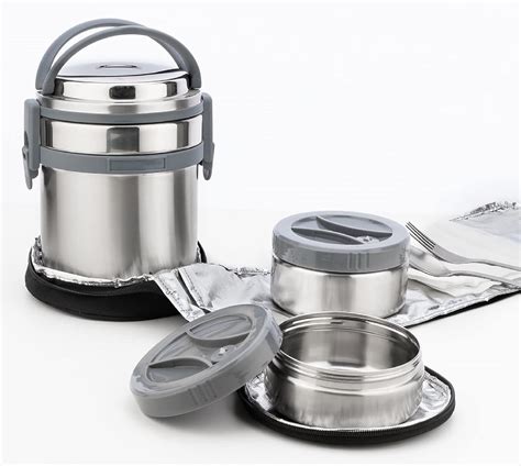 signoraware compact lunch box steel|vaccum insulated lunch box.